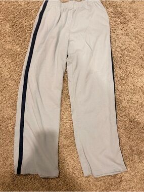 Light blue Track Pants with Navy Side Stripee